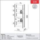 Estante Para Livros 1 Porta 185cmx72cm E95 Freijó/preto Fosco