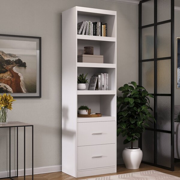 Estante Para Livros 2 Gavetas 4 Prateleiras 8304 Branco | Leroy Merlin