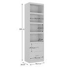 Estante Para Livros 2 Gavetas 4 Prateleiras 8304 Yescasa Bran