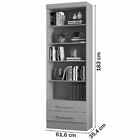 Estante Para Livros 2 Gavetas 4 Prateleiras Amarelo 3420 - Qm