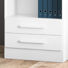 Estante Para Livros 2 Gavetas 4 Prateleiras Branco 3420 - Qmo