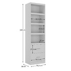 Estante Para Livros 2 Gavetas Branco 8304 - Foscarini