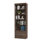 Estante Para Livros 2 Gavetas Qmovi Ébano/rústico