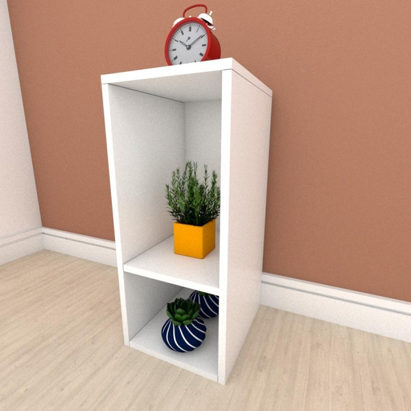 Estante Para Livros 2 Nichos 100% Mdf Unic Plan 60 X 26 Cm Br