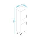 Estante Para Livros 2 Portas 2 Prateleiras Castanho/ades/pret