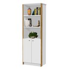 Estante Para Livros 2 Portas 4 Prateleiras Office