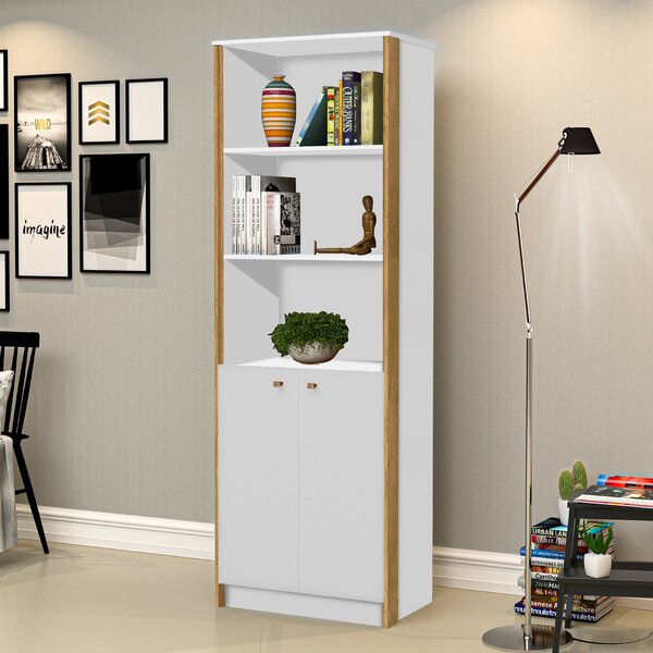 Estante Para Livros 2 Portas 4 Prateleiras Office