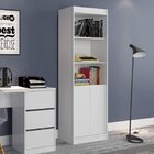 Estante Para Livros 2 Portas 4 Prateleiras Office Branco Fosco
