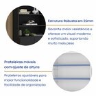 Estante Para Livros 2 Portas 5 Prateleiras 223cmx78,5cm Preto