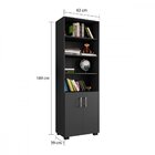 Estante Para Livros 2 Portas 5 Prateleiras Office Leão Móveis