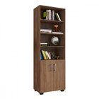 Estante Para Livros 2 Portas 5 Prateleiras Office Leão Móveis