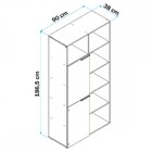 Estante Para Livros 2 Portas 6 Nichos Preto/castanho Be 79 -