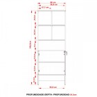 Estante Para Livros 2 Portas Amendoa/preto Me4155 - Tecno Mob