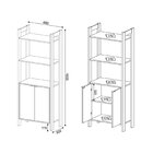 Estante Para Livros 2 Portas Az  Amêndoa/branco