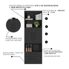 Estante Para Livros 3700 2 Portas E 2 Gavetas Qmovi - Preto