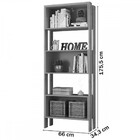 Estante Para Livros 3 Nichos Carvalho/amarelo 3440 - Qmovi