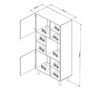 Estante Para Livros 3 Portas 6 Nichos Linea Appunto Branco/ca