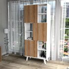 Estante Para Livros 3 Portas 6 Nichos Linea Appunto Branco/ca