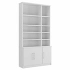Estante Para Livros 3 Portas Moderno 223cmx117cm Branco