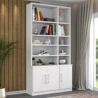 Estante Para Livros 3 Portas Moderno 223cmx117cm Branco