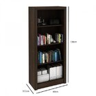 Estante Para Livros 3 Prateleiras  Rustico