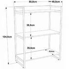 Estante Para Livros 3 Prateleiras Carvalho 8390 - Compace