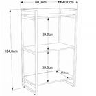 Estante Para Livros 3 Prateleiras Kuadra Carvalho - Compace