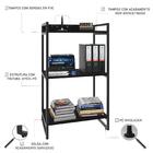 Estante Para Livros 3 Prateleiras Kuadra Ônix - Compace