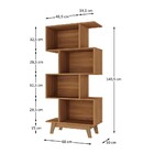 Estante Para Livros 4 Nichos Nogal - Hecol Móveis