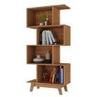 Estante Para Livros 4 Nichos Nogal - Hecol Móveis