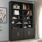 Estante Para Livros 4 Portas  Moderno Preto