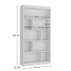 Estante Para Livros 4 Prateleiras 181cmx186cm Home Office Esp