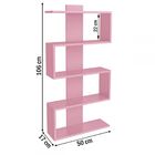 Estante Para Livros 4 Prateleiras Am 3087 Rosa - Móvel Bento