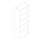 Estante Para Livros 4 Prateleiras Esm201 Retrô Movelbento Pre