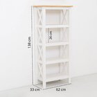 Estante Para Livros 4 Prateleiras Madeira Maciça 138cmx62cm P