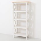 Estante Para Livros 4 Prateleiras Madeira Maciça 138cmx62cm V