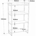 Estante Para Livros 4 Prateleiras Ônix 8392 - Compace
