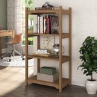 Estante Para Livros 4 Prateleiras Quebec Espresso Móveis Pinus