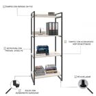 Estante Para Livros 4 Prateleiras Snow 8391 - Compace