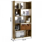 Estante Para Livros 4 Prateleiras Terracota Demolição 724 - S