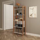 Estante Para Livros 5 Prateleiras 165,5cmx65cm Az Amêndoa/bra