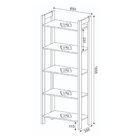 Estante Para Livros 5 Prateleiras 165,5cmx65cm Az Amêndoa/bra