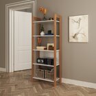 Estante Para Livros 5 Prateleiras 165,5cmx65cm Az Amêndoa/bra
