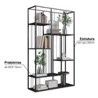 Estante Para Livros 5 Prateleiras 202cmx122cm Málaga Yescasa