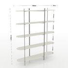 Estante Para Livros 5 Prateleiras Em Aço Carvalho/dourado Gai