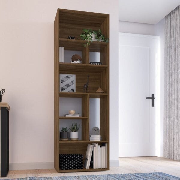 Estante Para Livros 5 Prateleiras Est005 Madeirado