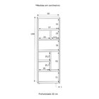 Estante Para Livros 5 Prateleiras Est005 Preto