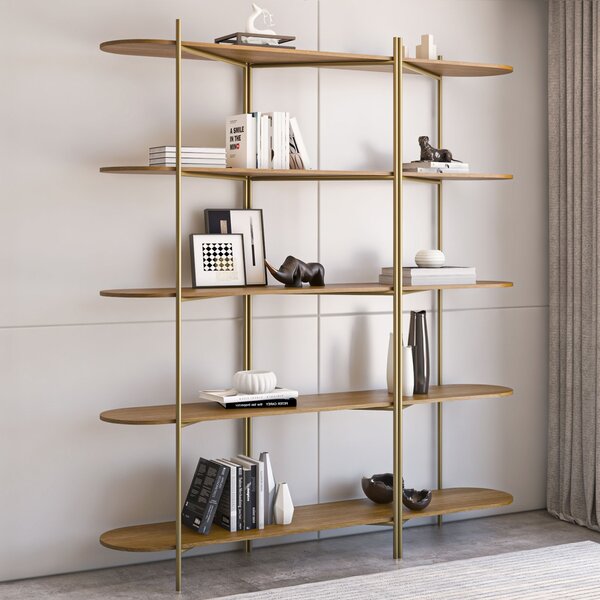 Estante Para Livros 5 Prateleiras Gaia Espresso Móveis Carval