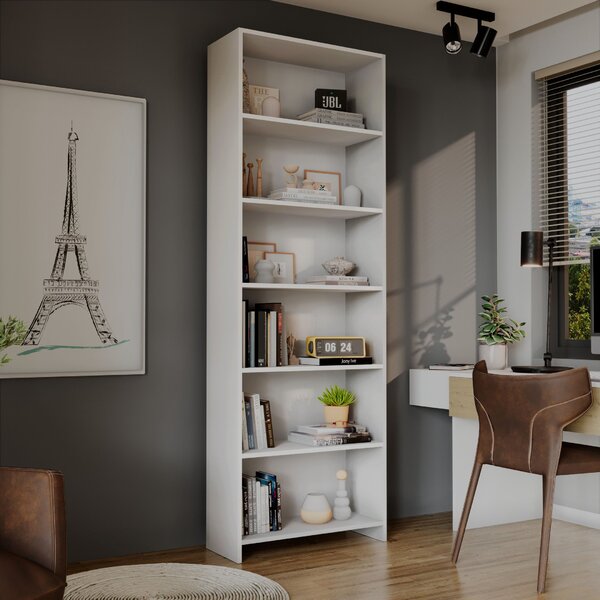 Estante Para Livros 5 Prateleiras Lv200 Branco