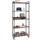 Estante Para Livros 5 Prateleiras Nogal 8394 - Compace
